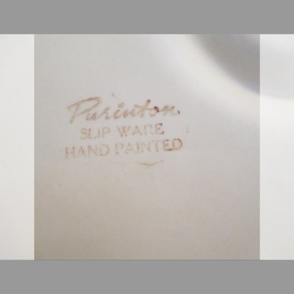 2 Rare Vintage Puriton Slip Ware "INTAGLIO" Tea and Toast Plates " 8.5" - Picture 4 of 12